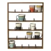 Xenos Vakkenkasten|Wandkasten-Wandkast voor 23 mokken - bruin - 63.5x48x9 cm