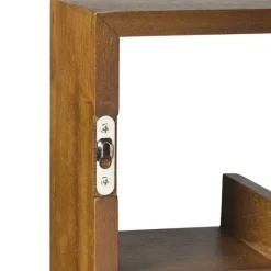 Xenos Vakkenkasten|Wandkasten-Wandkast voor 23 mokken - bruin - 63.5x48x9 cm