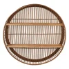 Xenos Wandkasten|Wandkasten-Wandkastje bamboe rond - ø75x12.5 cm