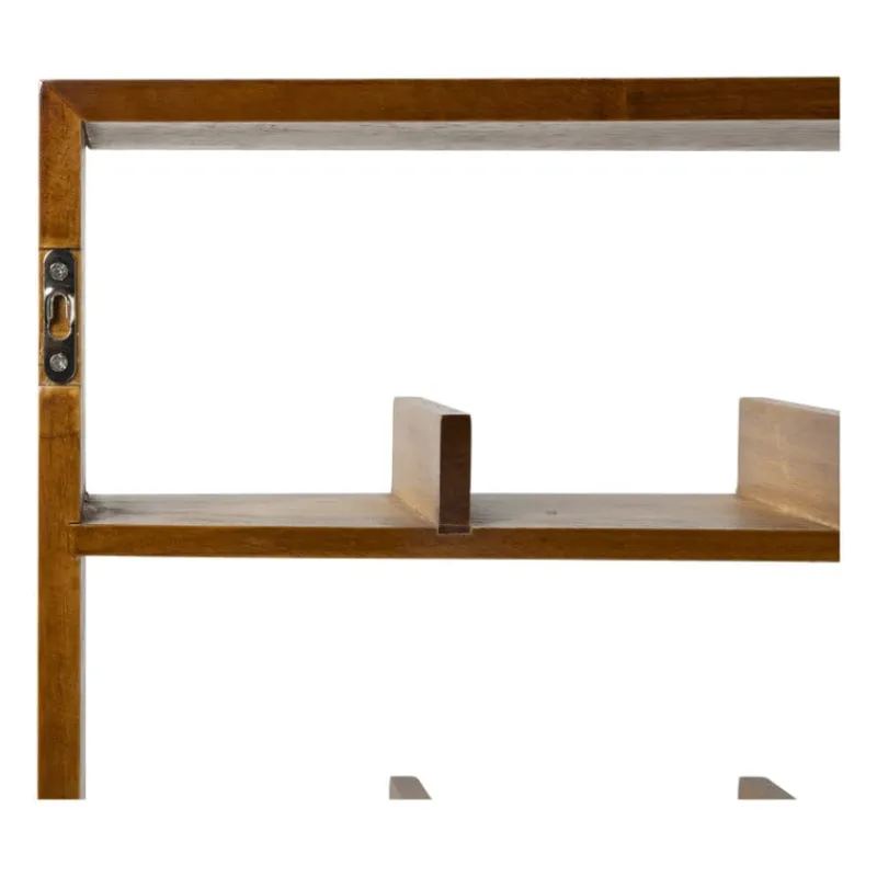 Xenos Kerstcadeaus|Vakkenkasten-Wandkastje voor 12 mokken - bruin - 45x38x9 cm