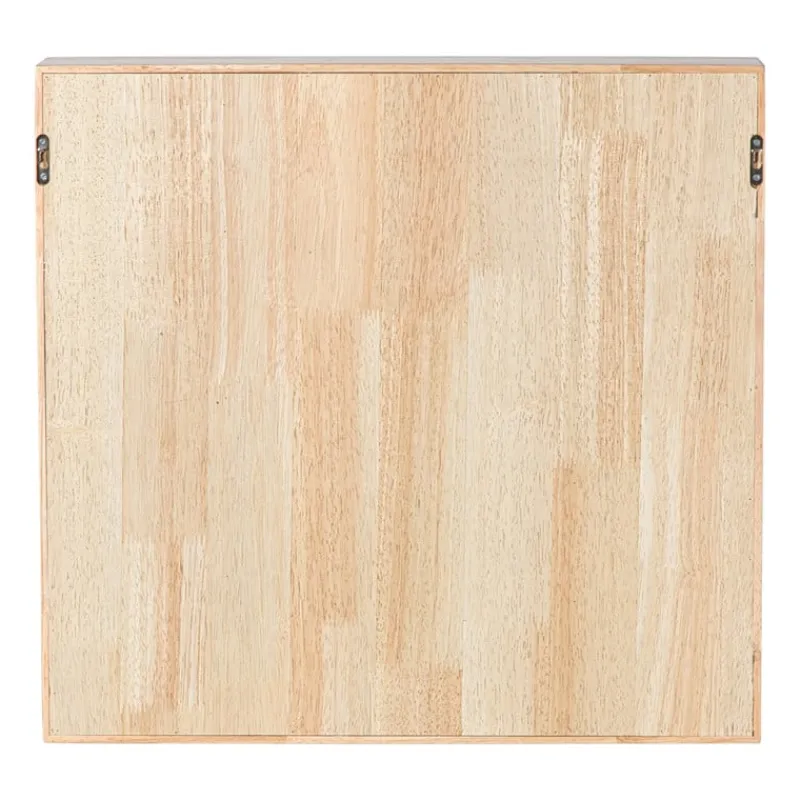 Xenos Kerstcadeaus|Vakkenkasten-Wandkastje voor mokken met lade - bruin - 53x50x10 cm