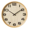 Xenos Klokken-Wandklok houten rand - bruin - ø41 cm