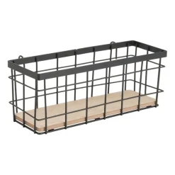 Xenos Wandrekken-Wandrek mandje - 9.5x25x8.5 cm - zwart