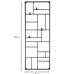 Xenos Wandrekken-Wandrek XXL met clips - 150x55 cm - zwart