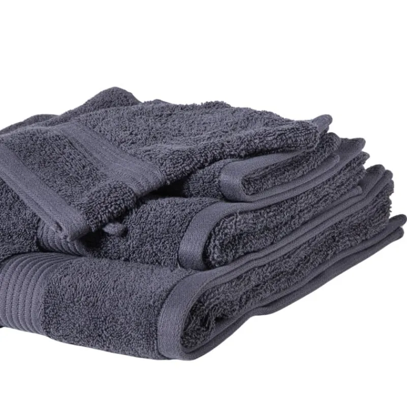 Xenos Badtextiel|Badkamer Accessoires-Washandje - grijs - 16x21 cm