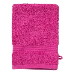 Xenos Badtextiel|Badkamer Accessoires-Washandje - roze - 16x21 cm