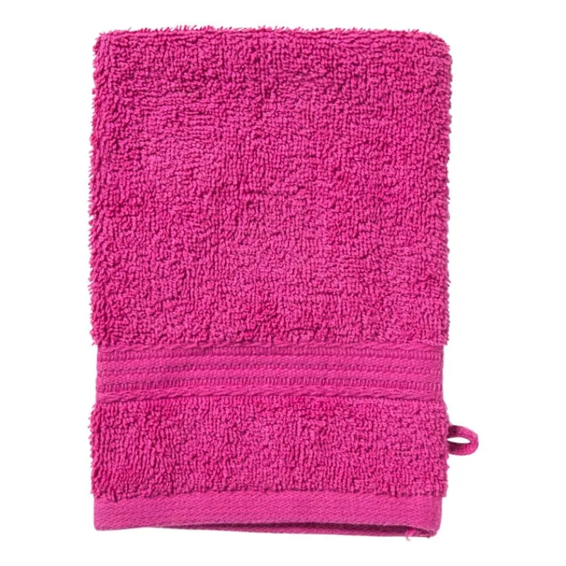 Xenos Badtextiel|Badkamer Accessoires-Washandje - roze - 16x21 cm
