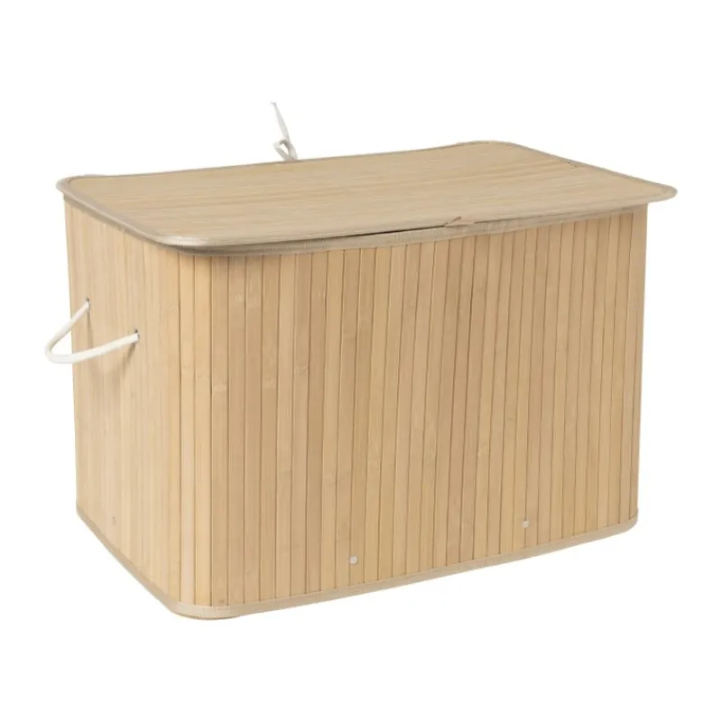Xenos Wasmanden-Wasmand bamboe 90 liter - naturel - 60x40x40 cm