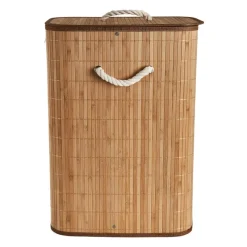 Xenos Wasmanden-Wasmand bamboe - naturel - 72 liter