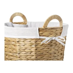Xenos Wasmanden-Wasmand Saar 50 liter - bruin/wit - ø42x50 cm