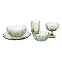 Xenos Waterglazen-Waterglas clover - groen - 290 ml