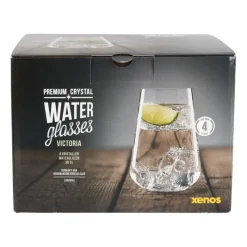 Xenos Glazensets|Waterglazen-Waterglazen kristal - 380 ml - set van 4