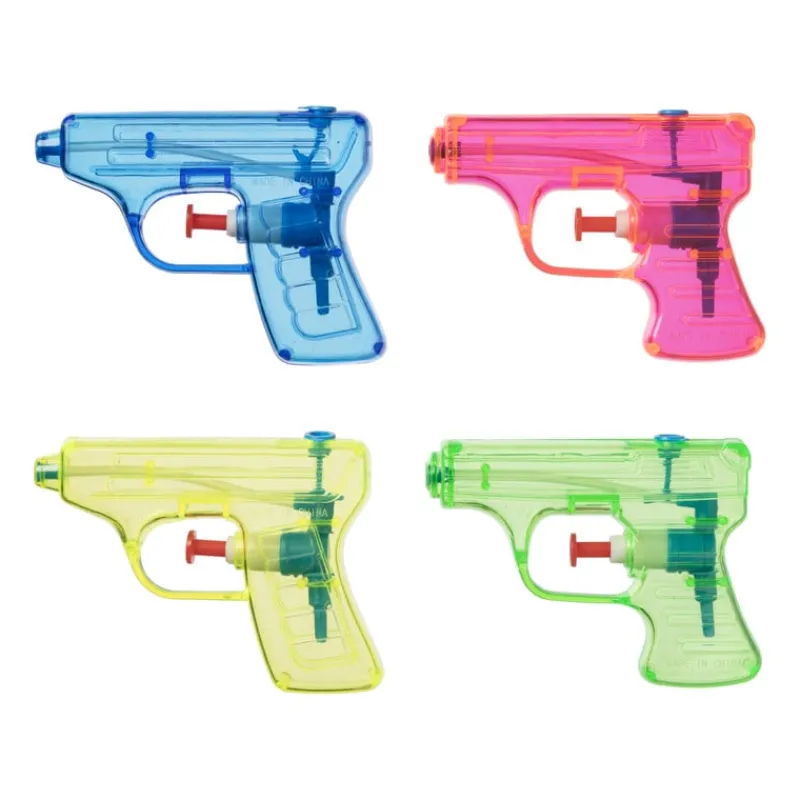 Xenos Buitenspeelgoed|Strandaccessoires-Waterpistool - set van 4 - 27x13.4x2.2 cm