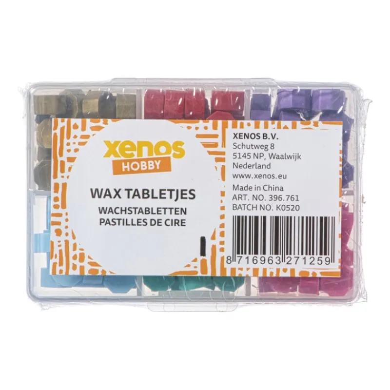 Xenos Knutselspullen-Wax tabletjes - 6 kleuren