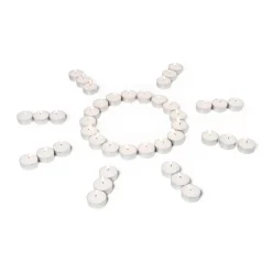 Xenos Kerstcadeaus|Waxinelichtjes-Waxinelichten - 8 branduren - set van 30