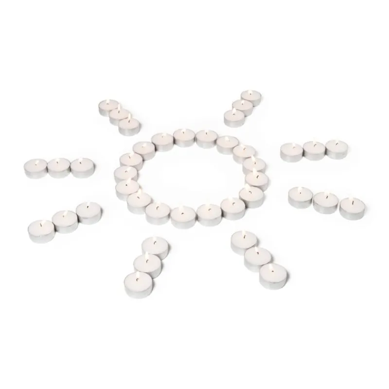 Xenos Kerstcadeaus|Waxinelichtjes-Waxinelichten - 8 branduren - set van 30