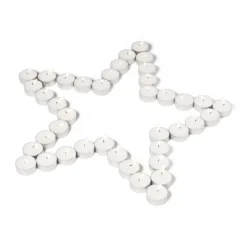 Xenos Waxinelichtjes-Waxinelichten - 6 branduren - set van 50
