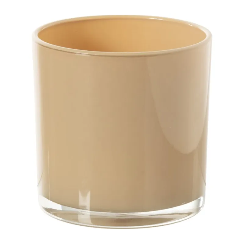 Xenos Waxinelichthouders-Waxinelichthouder - beige - ø10x10 cm