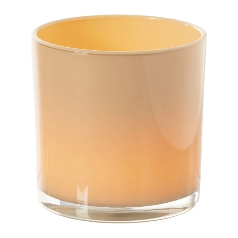 Xenos Waxinelichthouders-Waxinelichthouder - beige - ø10x10 cm