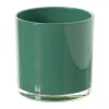 Xenos Waxinelichthouders-Waxinelichthouder - groen - ø10x10 cm