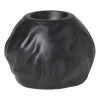 Xenos Waxinelichthouders-Waxinelichthouder bol - zwart - ø10.5x8 cm