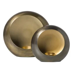 Xenos Waxinelichthouders-Waxinelichthouder brons - klein - 16x15x7.5 cm