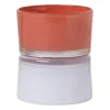 Xenos Waxinelichthouders-Waxinelichthouder dubbel - rood/lila - ø8.6x10.2 cm