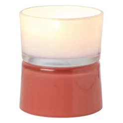 Xenos Waxinelichthouders-Waxinelichthouder dubbel - rood/lila - ø8.6x10.2 cm