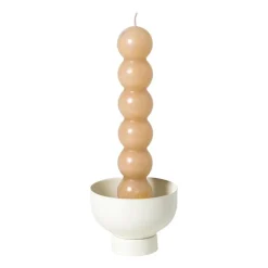Xenos Waxinelichthouders-Waxinelichthouder met standaard - wit - ø8x6 cm