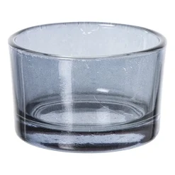 Xenos Waxinelichthouders-Waxinelichthouder smoked - zwart - ø5x3.2 cm