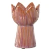 Xenos Waxinelichthouders-Waxinelichthouder tulp klein - roze - ø8x12 cm