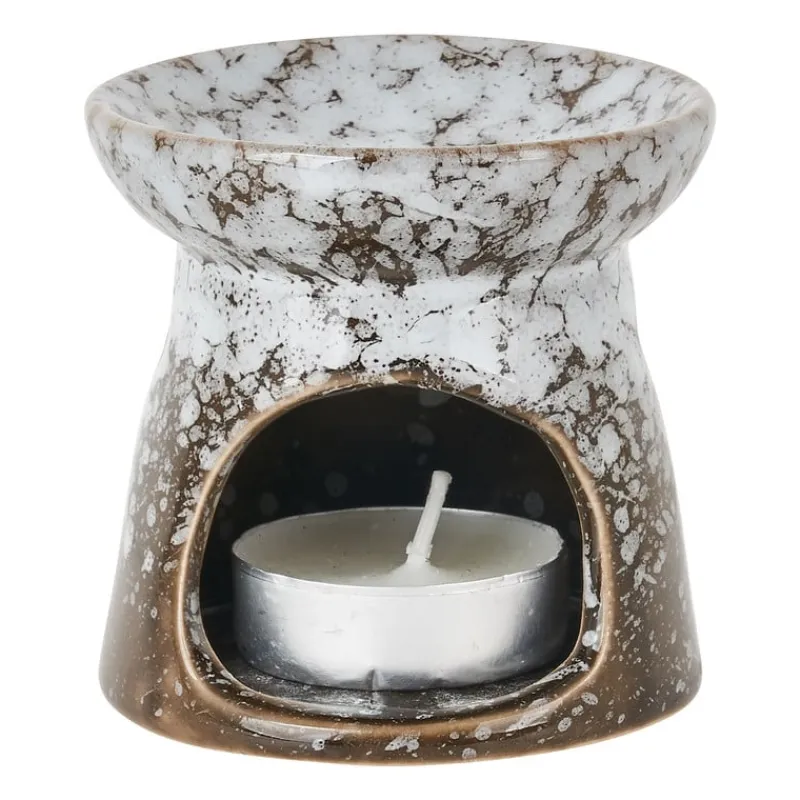 Xenos Waxmelts-Waxmelt brander - zwart keramiek - 7x7x7 cm