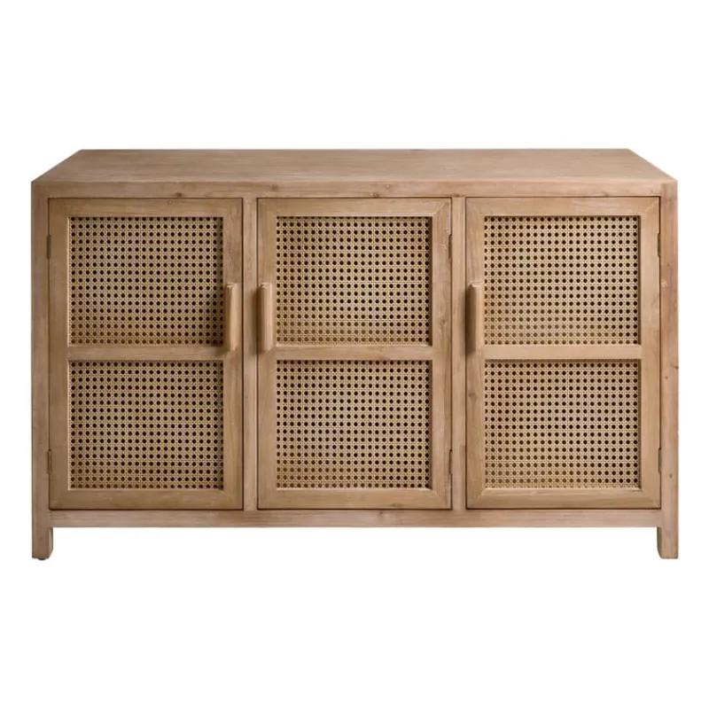 Xenos Tv Meubels|Kast Met Deuren-Webbing dressoir Bandung - naturel - 72x120x40 cm