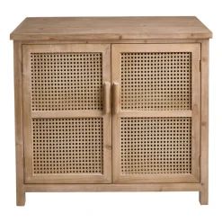 Xenos Kast Met Deuren-Webbing kast Bandung - naturel - 72x80.5x39 cm