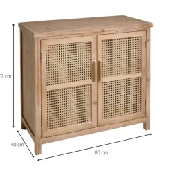 Xenos Kast Met Deuren-Webbing kast Bandung - naturel - 72x80.5x39 cm