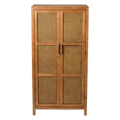 Xenos Kast Met Deuren-Webbing kast Bandung hoog - bruin - 140x70x40 cm