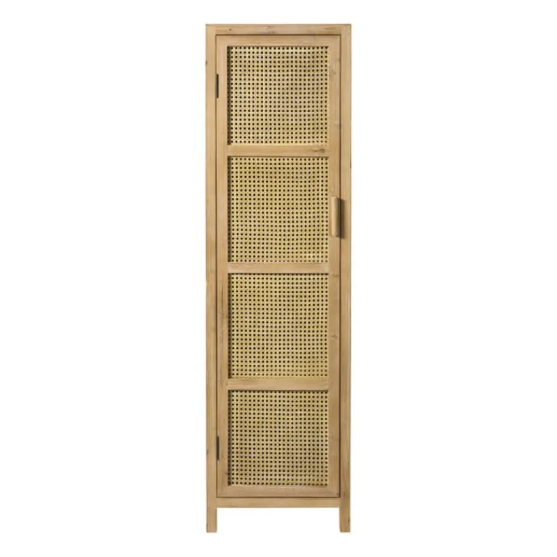Xenos Kast Met Deuren-Webbing kast smal Bandung - naturel - 160.5x45x40.5 cm