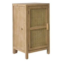 Xenos Nachtkastjes-Webbing nachtkastje Bandung - naturel - 80.5x45x40.5 cm