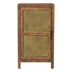 Xenos Nachtkastjes-Webbing nachtkastje Bandung - bruin - 80.5x45x40.5 cm