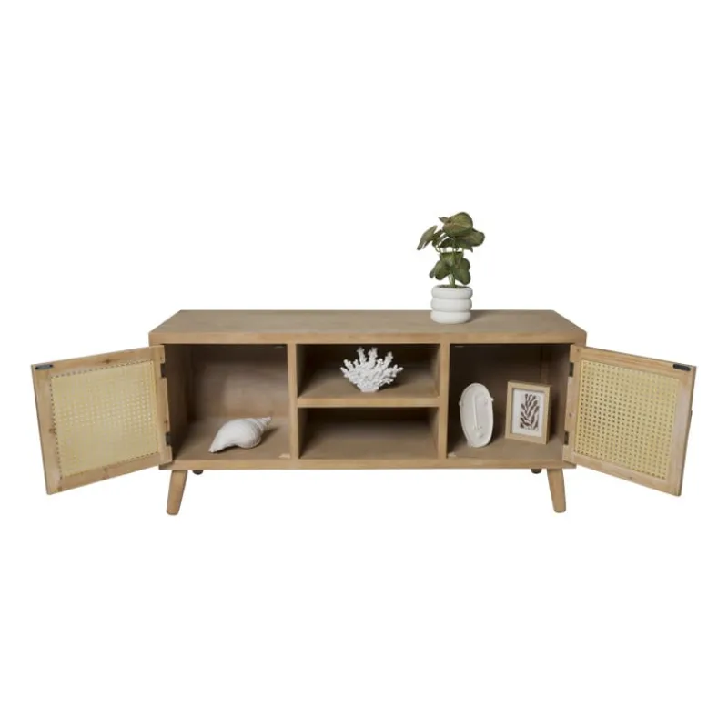Xenos Tv Meubels|Dressoir-Webbing tv meubel Bandung - naturel - 54.5x120x38 cm