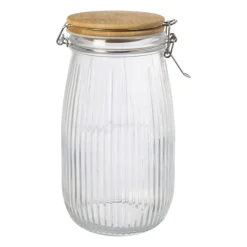 Xenos Voorraadpotten-Weckpot met bamboe deksel - 1.5 liter