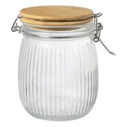 Xenos Voorraadpotten-Weckpot met bamboe deksel - 750 ml