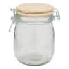 Xenos Voorraadpotten-Weckpot met houten deksel - 750 ml