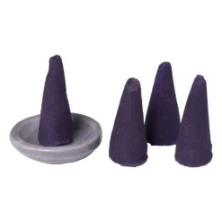 Xenos Wierook-Wierook set - lavendel - kegels met schaaltje