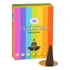 Greentree Wierook-Wierookkegeltjes 7 chakra - set van 10