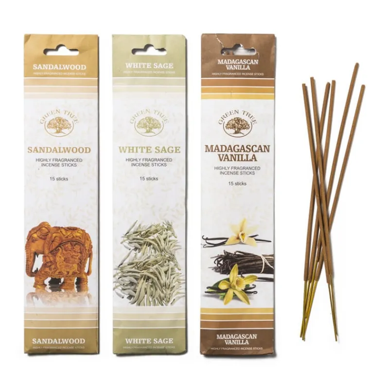 Greentree Wierook-Wierooksticks Green Tree - madagascan - 15 stokjes