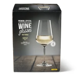 Xenos Glazensets|Wijnglazen-Wijnglas kristal - 350 ml - set van 4