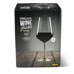 Xenos Glazensets|Wijnglazen-Wijnglas kristal - 450 ml - set van 4