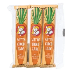 Xenos Chocolade-Worteltjes witte chocolade - 3x45 gram
