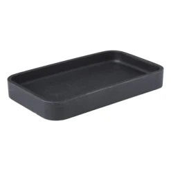 Xenos Zeepbakjes|Badkamer Accessoires-Zeepbakje - zwart - 11x19x2.5 cm